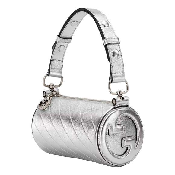 Gucci Blondie Mini Shoulder Bag in Metallic Silver - Picture 1 of 8